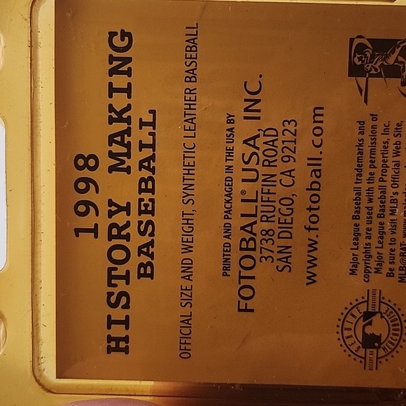 Vintage 1998 Mark McGwire Making History 70th Home Run Baseball NWT - Picture 6 of 6